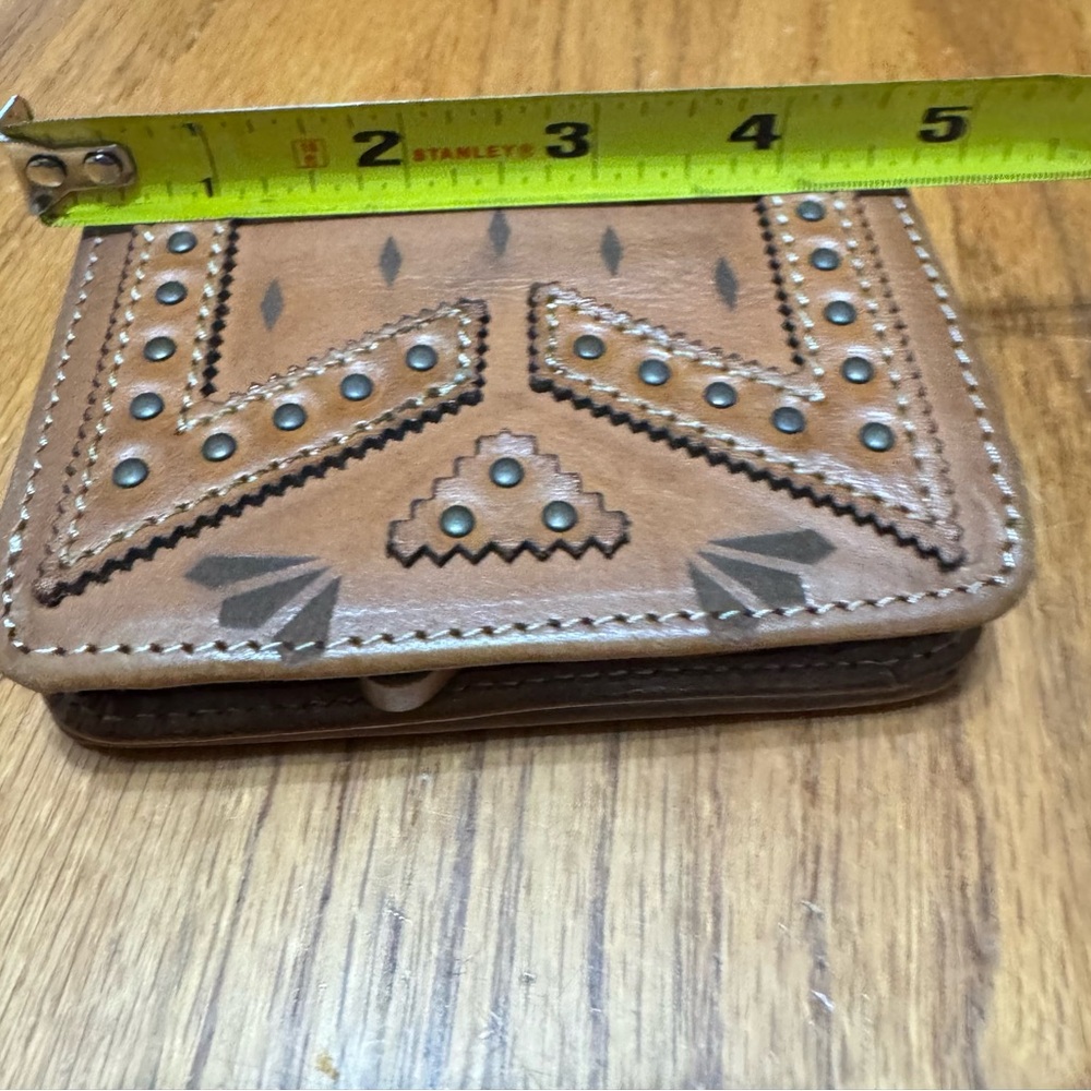 STS Ranchwear Brown Studded Wallet